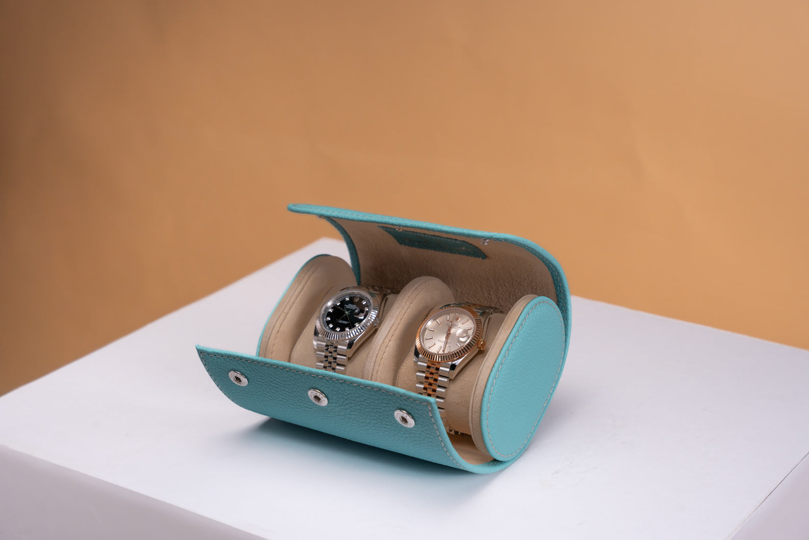 Galata Togo Tiffany Blue Watch Roll For 2 Watches