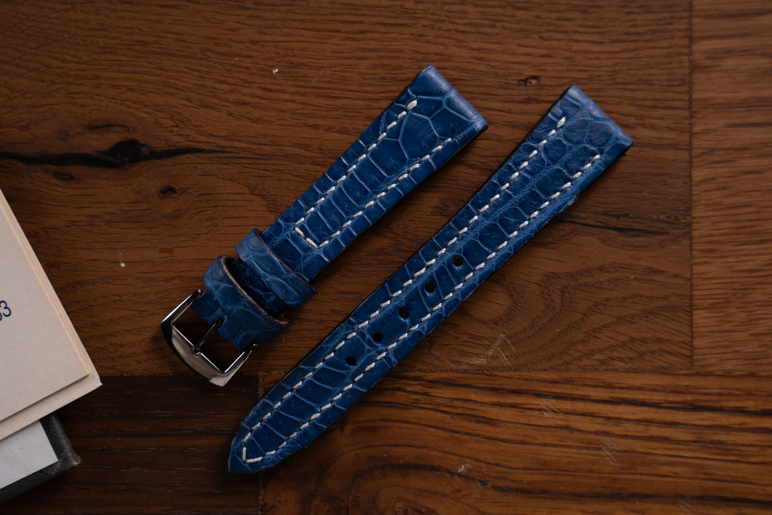 Alligator Watch Strap - Dark Blue - In Stock!