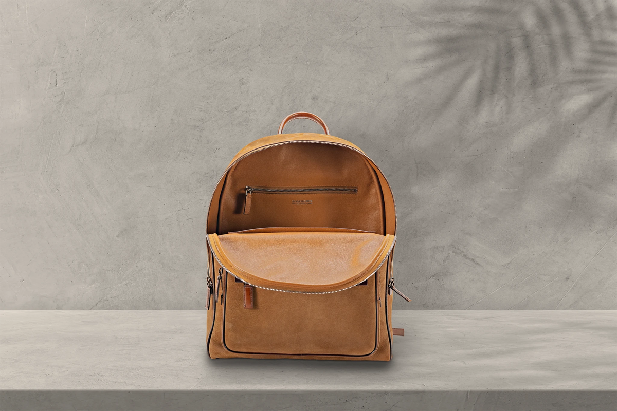 Bosphorus LeatherAdventure Backpack - Nubuck Camel