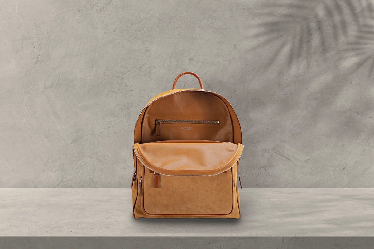 Bosphorus LeatherAdventure Backpack - Nubuck Camel