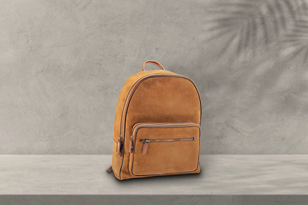 Bosphorus LeatherAdventure Backpack - Nubuck Camel