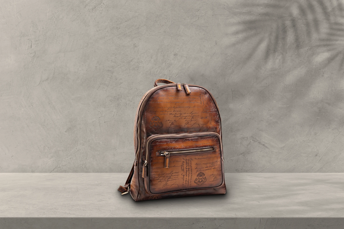 Bosphorus LeatherAdventure Backpack - Parchment Patina Honey Brown