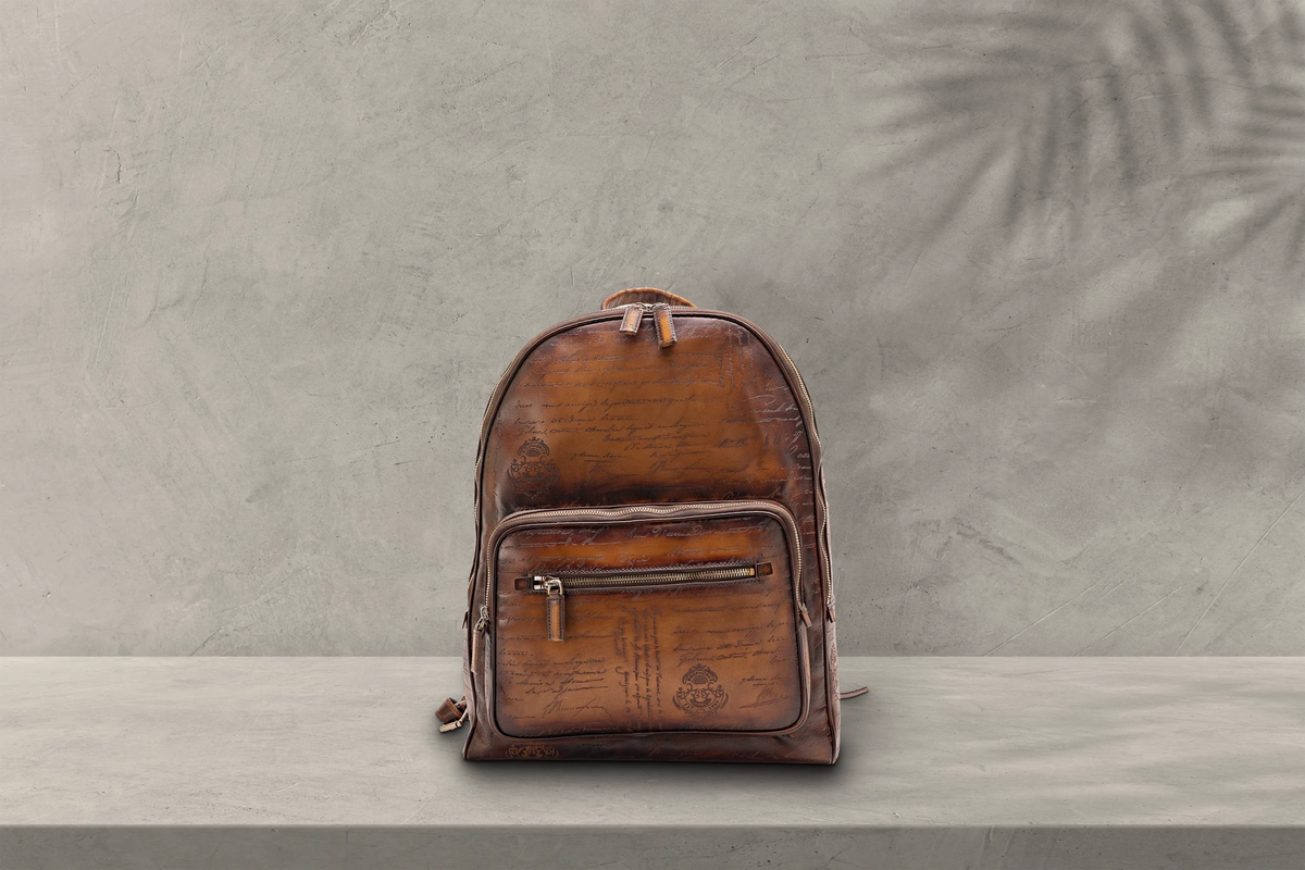 Bosphorus LeatherAdventure Backpack - Parchment Patina Honey Brown