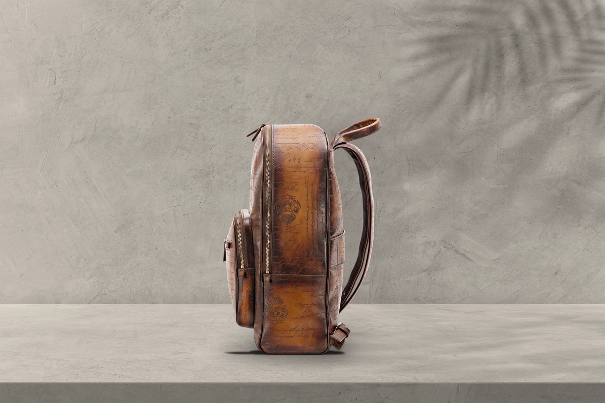Bosphorus LeatherAdventure Backpack - Parchment Patina Honey Brown