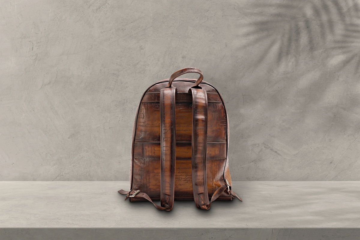 Bosphorus LeatherAdventure Backpack - Parchment Patina Honey Brown