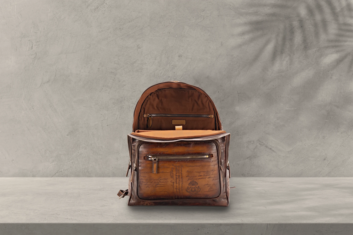 Bosphorus LeatherAdventure Backpack - Parchment Patina Honey Brown