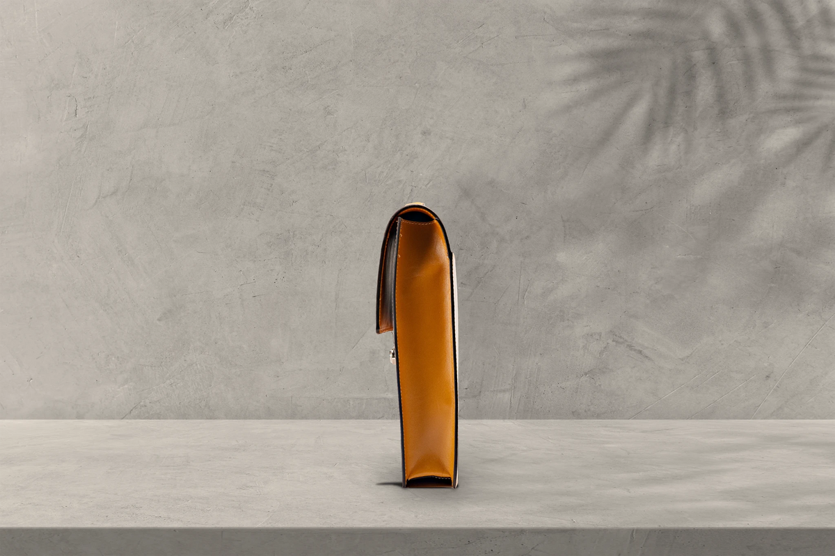 Bosphorus LeatherBriefcase - Box Calf Mustard