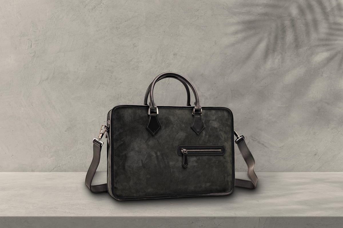 Bosphorus LeatherBriefcase - Nubuck Black