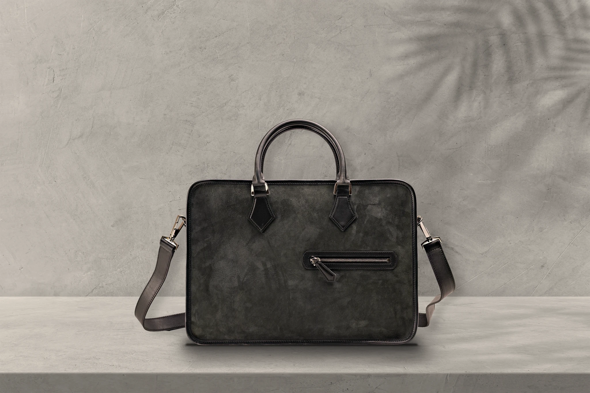 Bosphorus LeatherBriefcase - Nubuck Black