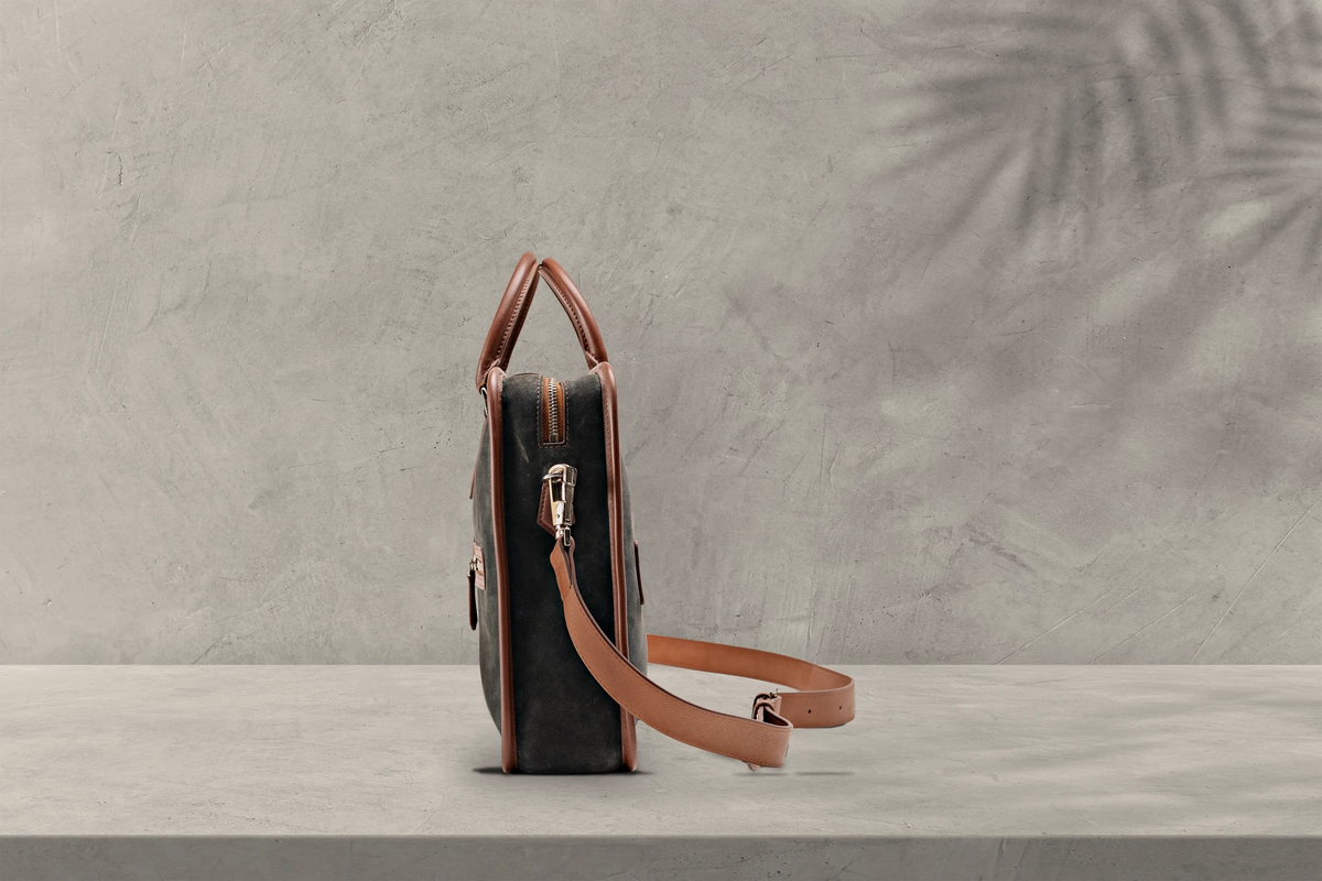 Bosphorus LeatherBriefcase - Nubuck Black