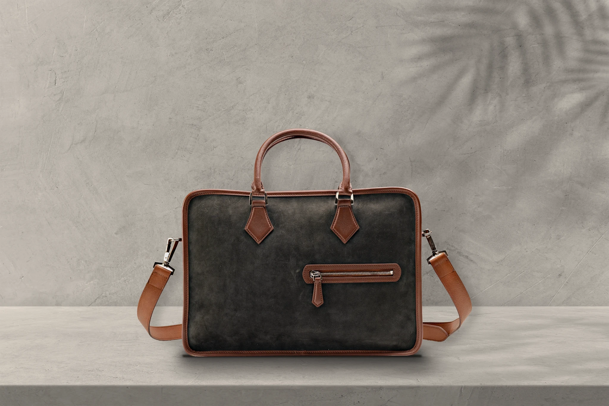 Bosphorus LeatherBriefcase - Nubuck Black