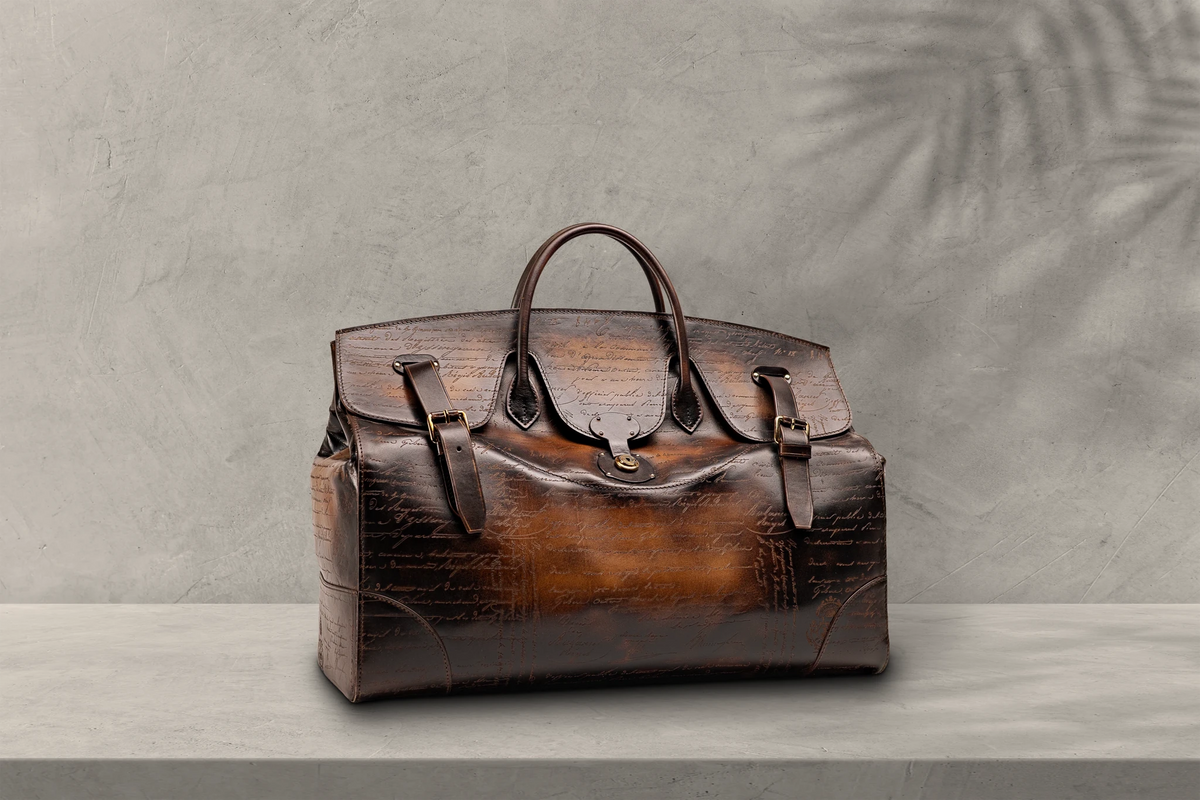 Bosphorus LeatherDuffle - Parchment Patina Light Tan