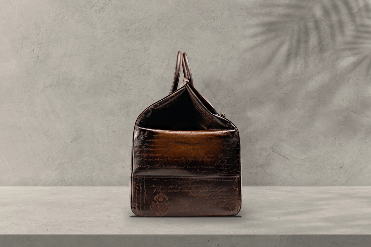 Bosphorus LeatherDuffle - Parchment Patina Light Tan