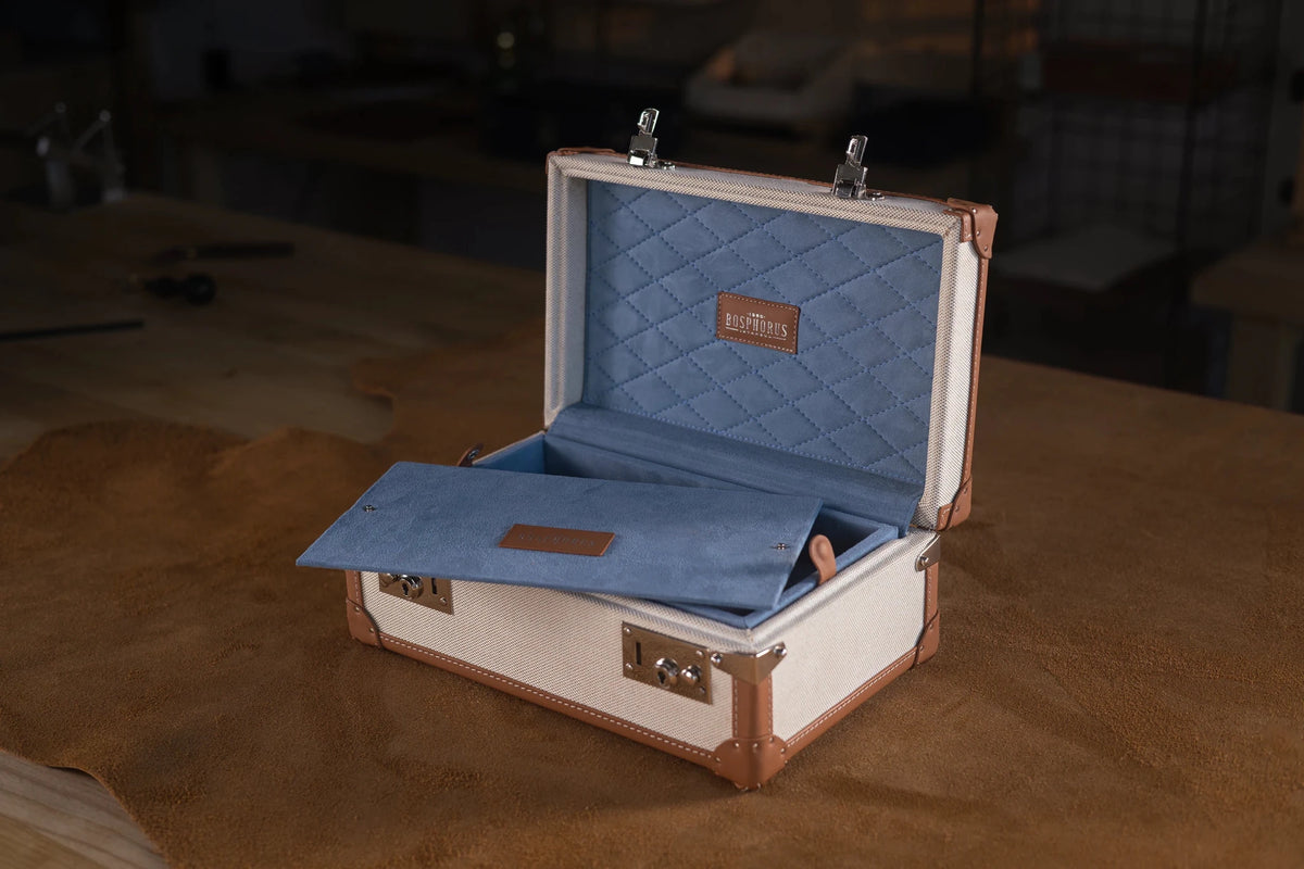 Bosphorus LeatherPetra Watch Case - Canvas Sable