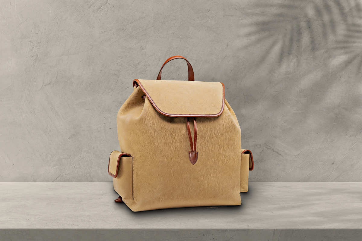 Bosphorus LeatherVoyager Backpack - Nubuck Beige