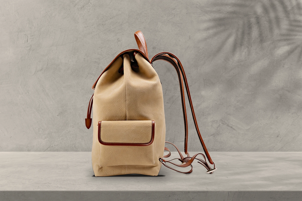 Bosphorus LeatherVoyager Backpack - Nubuck Beige