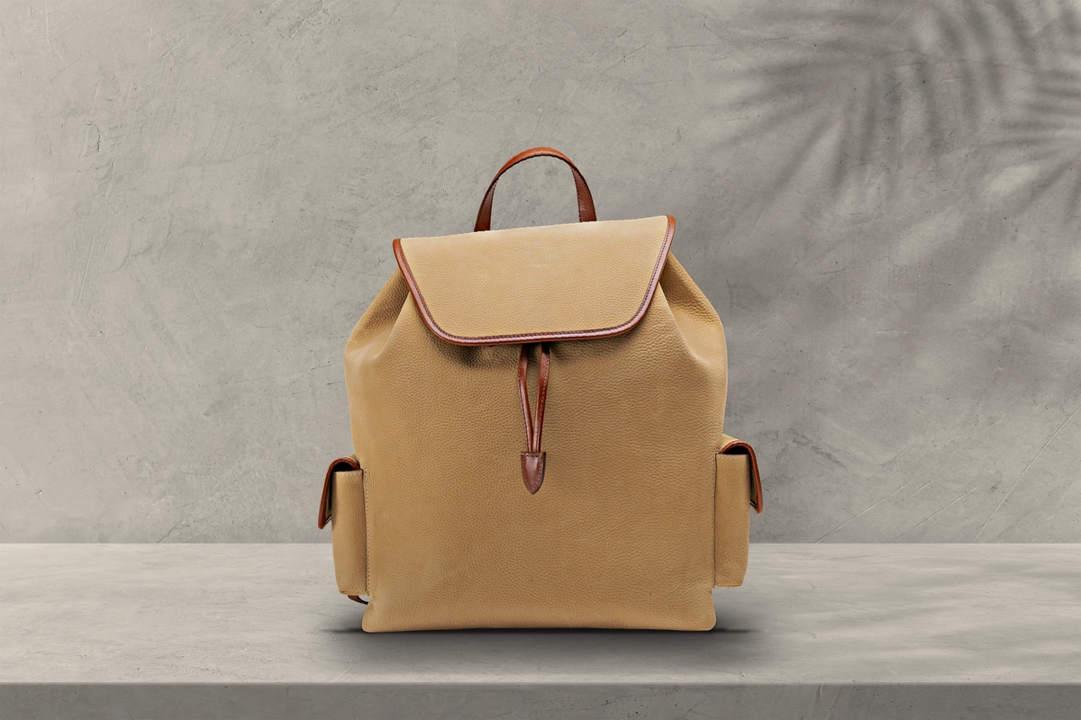 Bosphorus LeatherVoyager Backpack - Nubuck Beige