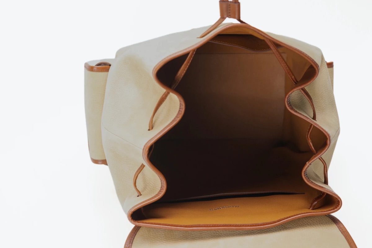 Bosphorus LeatherVoyager Backpack - Nubuck Beige