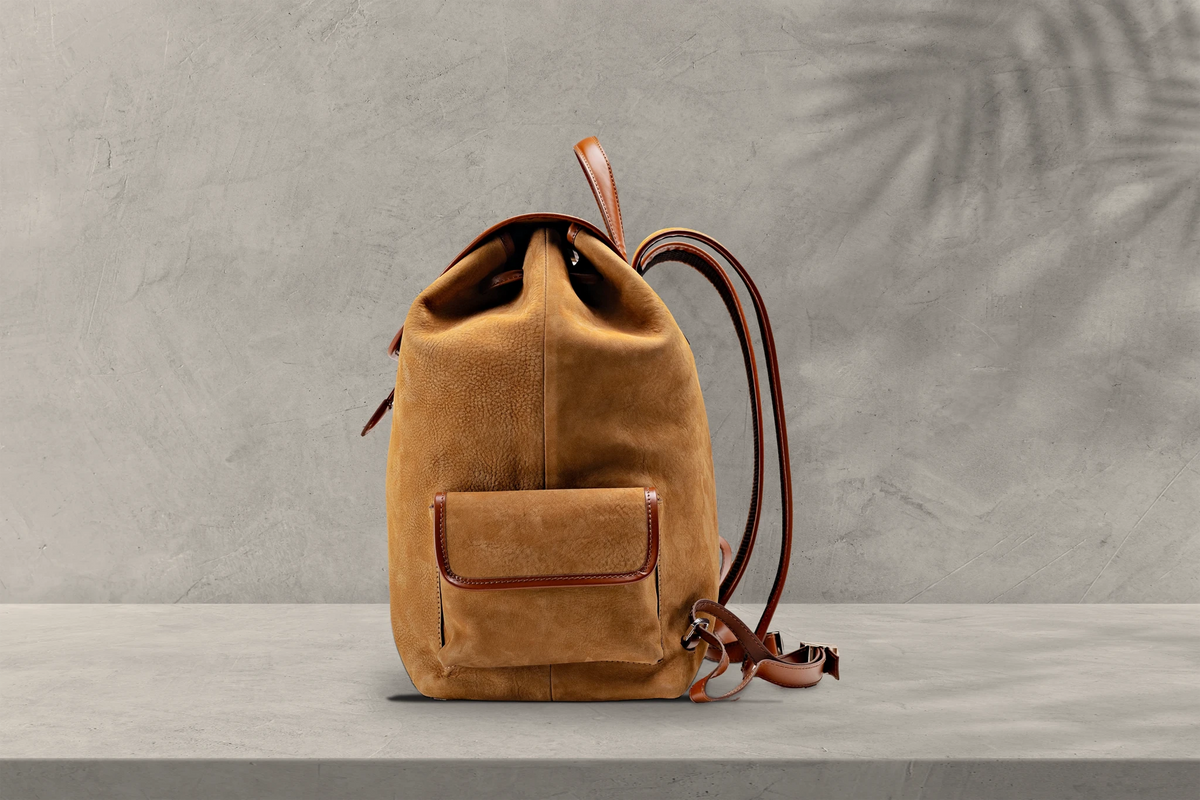 Bosphorus LeatherVoyager Backpack - Nubuck Camel
