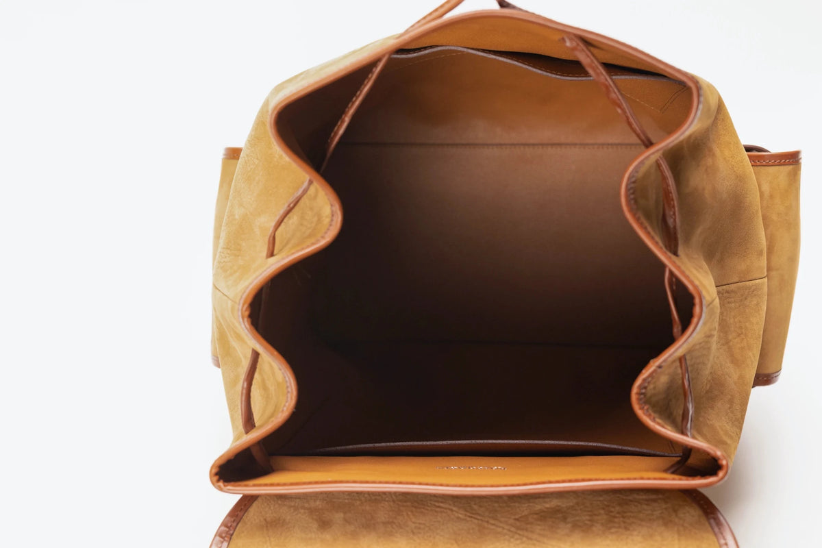 Bosphorus LeatherVoyager Backpack - Nubuck Camel