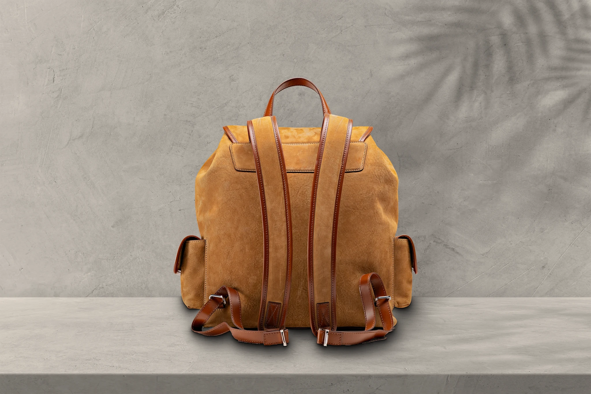Bosphorus LeatherVoyager Backpack - Nubuck Camel