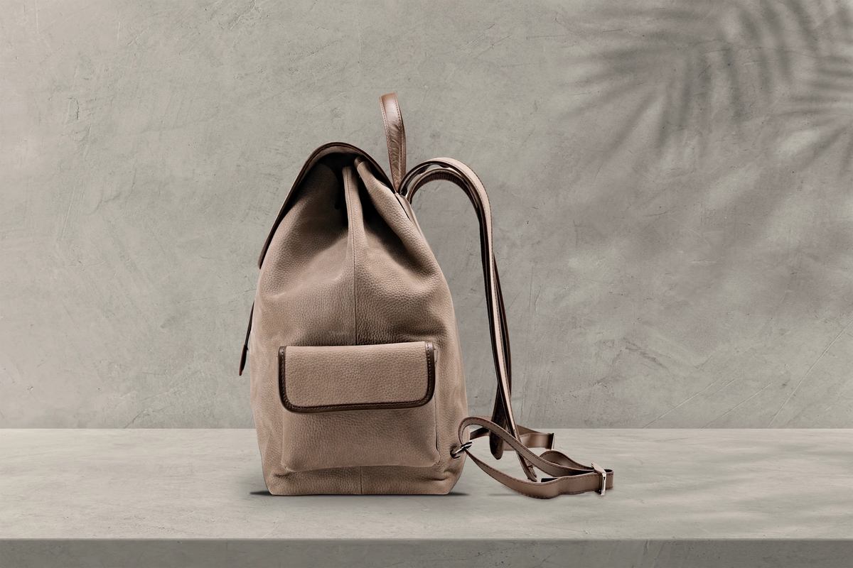 Bosphorus LeatherVoyager Backpack - Nubuck Grey