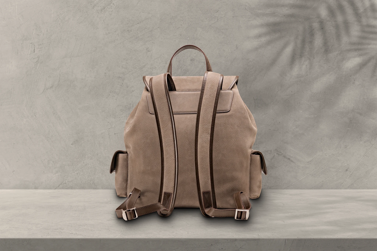 Bosphorus LeatherVoyager Backpack - Nubuck Grey