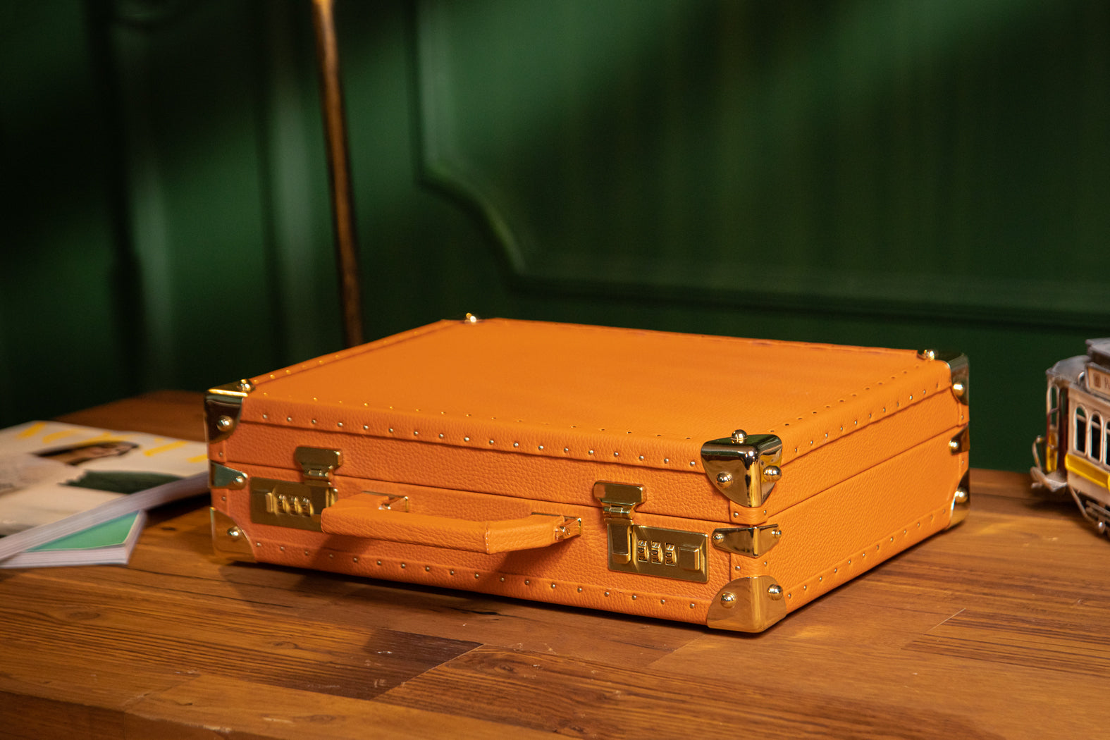 Watch Collector Case - Togo Orange