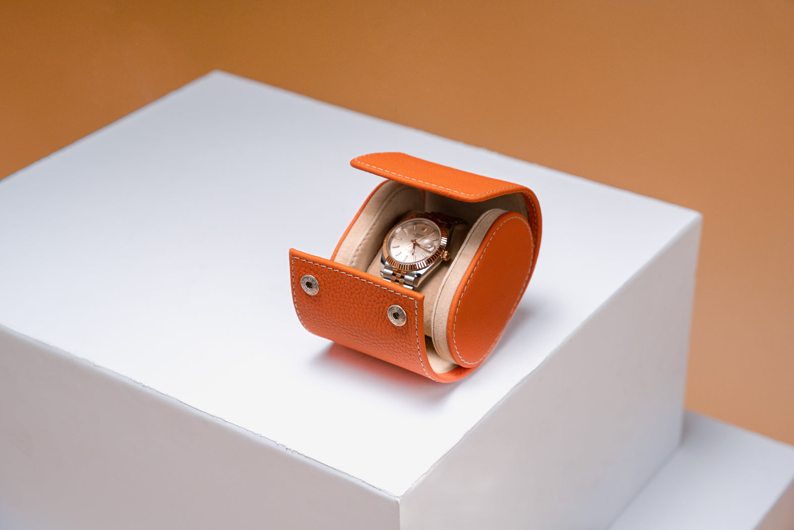Galata Togo Orange Watch Roll for 3 Watches