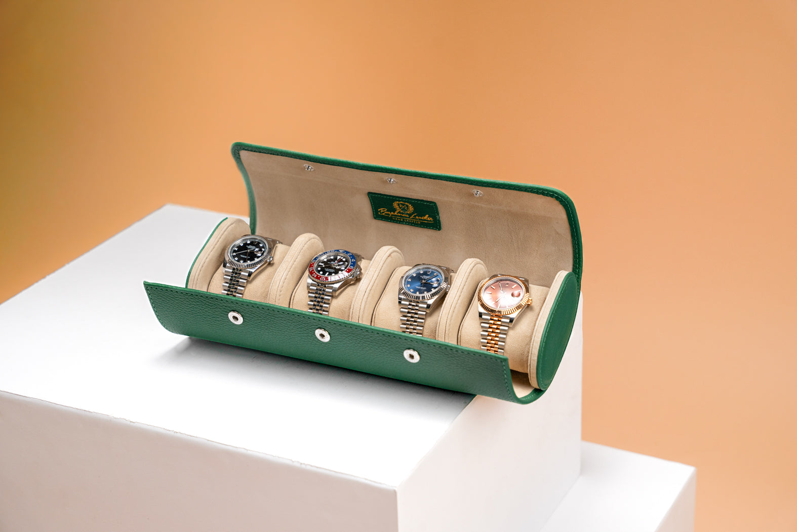Galata Togo Christmas Green Watch Roll For 4 Watches