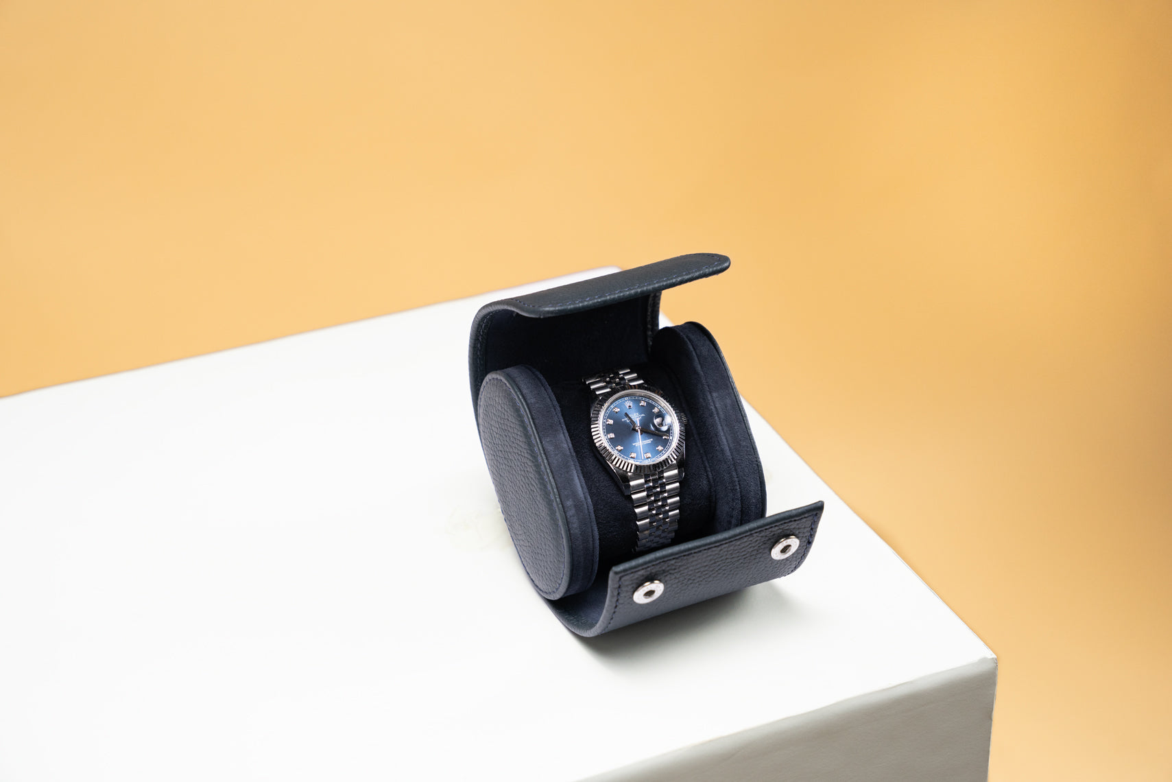 Galata Togo Dark Blue Watch Roll for 3 Watches