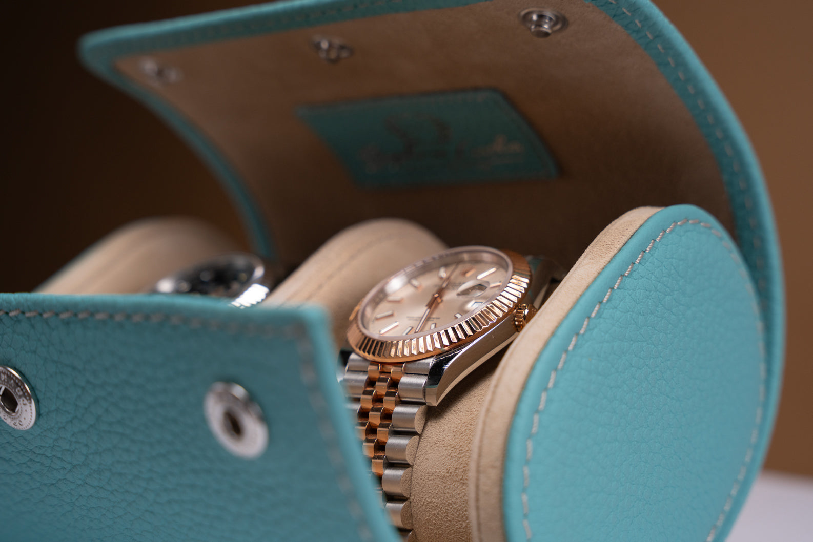 Galata Togo Tiffany Blue Watch Roll for 3 Watches