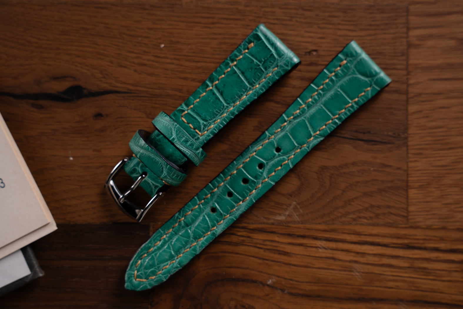Alligator Watch Strap - Mint 02 - In Stock!