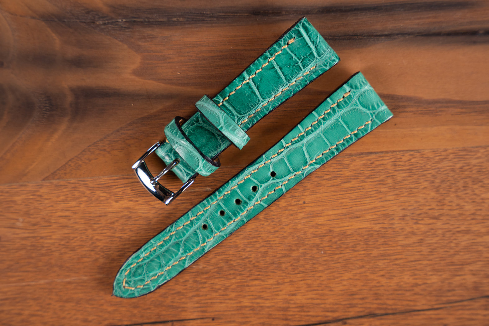 Alligator Watch Strap - Mint- In Stock!
