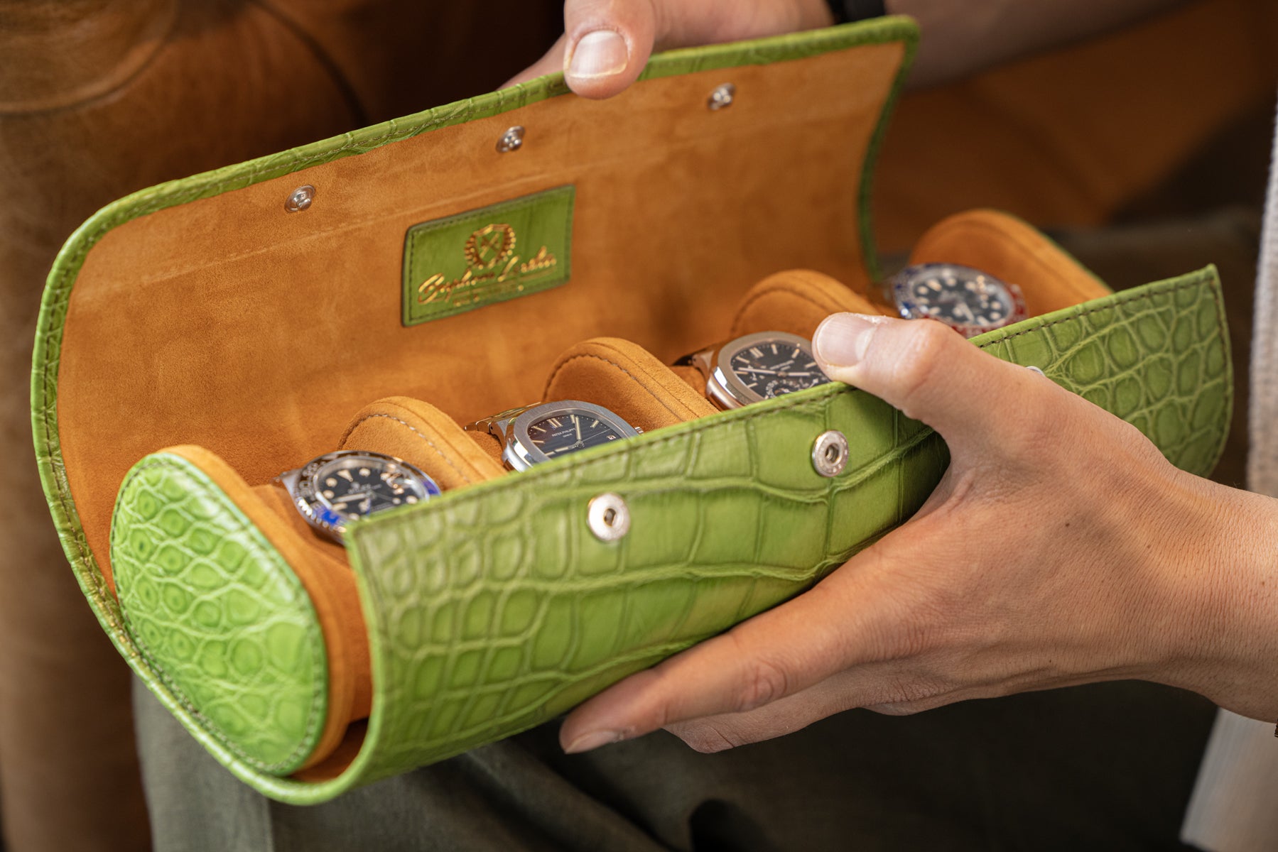 Galata Alligator - Green For 4 Watches