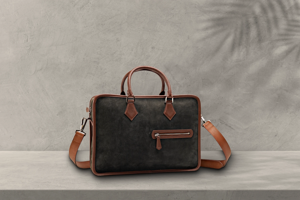 Bosphorus LeatherBriefcase - Nubuck Black