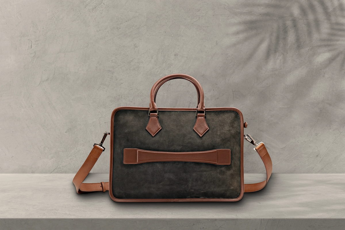 Bosphorus LeatherBriefcase - Nubuck Black