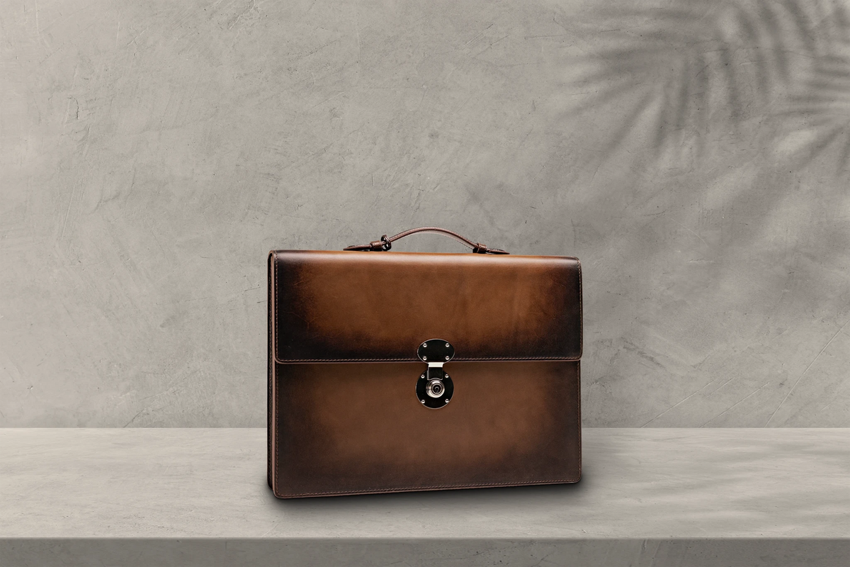 Bosphorus LeatherBriefcase - Patina Brown