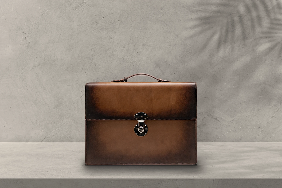 Bosphorus LeatherBriefcase - Patina Brown