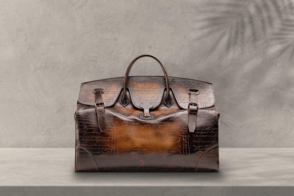 Bosphorus LeatherDuffle - Parchment Patina Light Tan