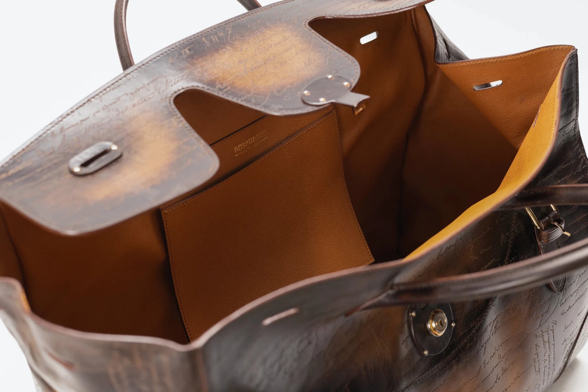 Bosphorus LeatherDuffle - Parchment Patina Light Tan