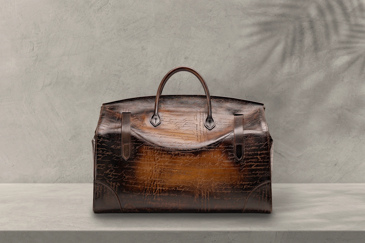 Bosphorus LeatherDuffle - Parchment Patina Light Tan