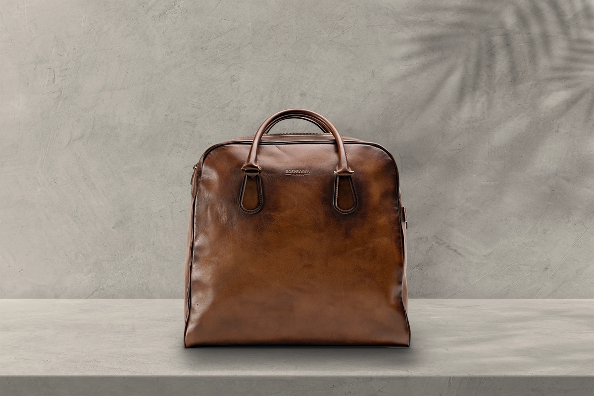 Bosphorus LeatherTote - Patina Brown