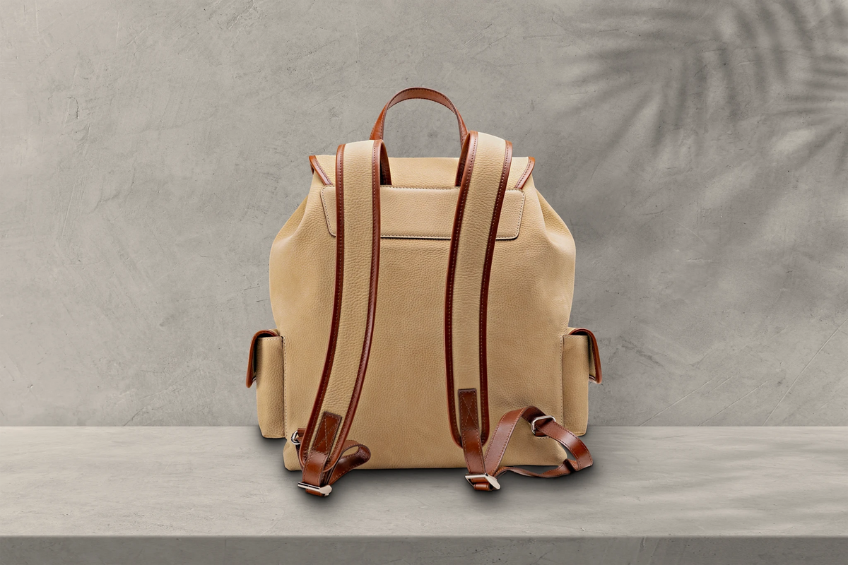 Bosphorus LeatherVoyager Backpack - Nubuck Beige