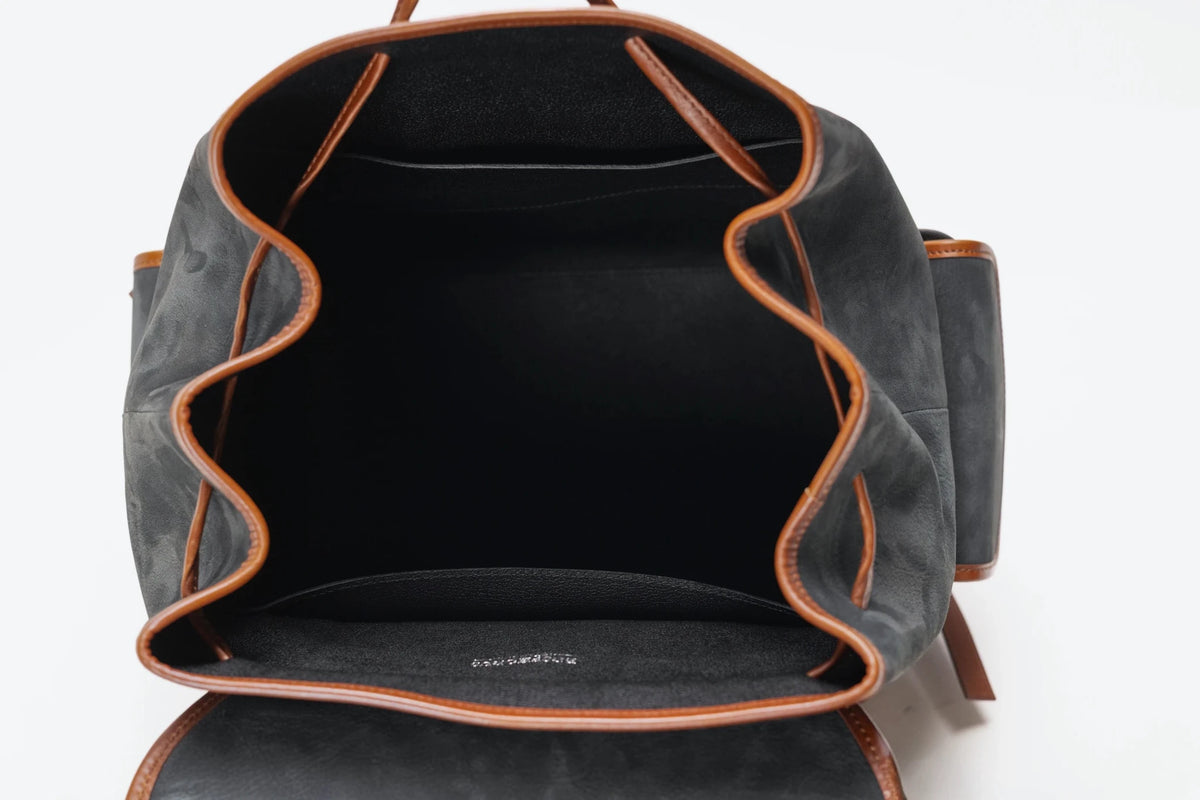 Bosphorus LeatherVoyager Backpack - Nubuck Black