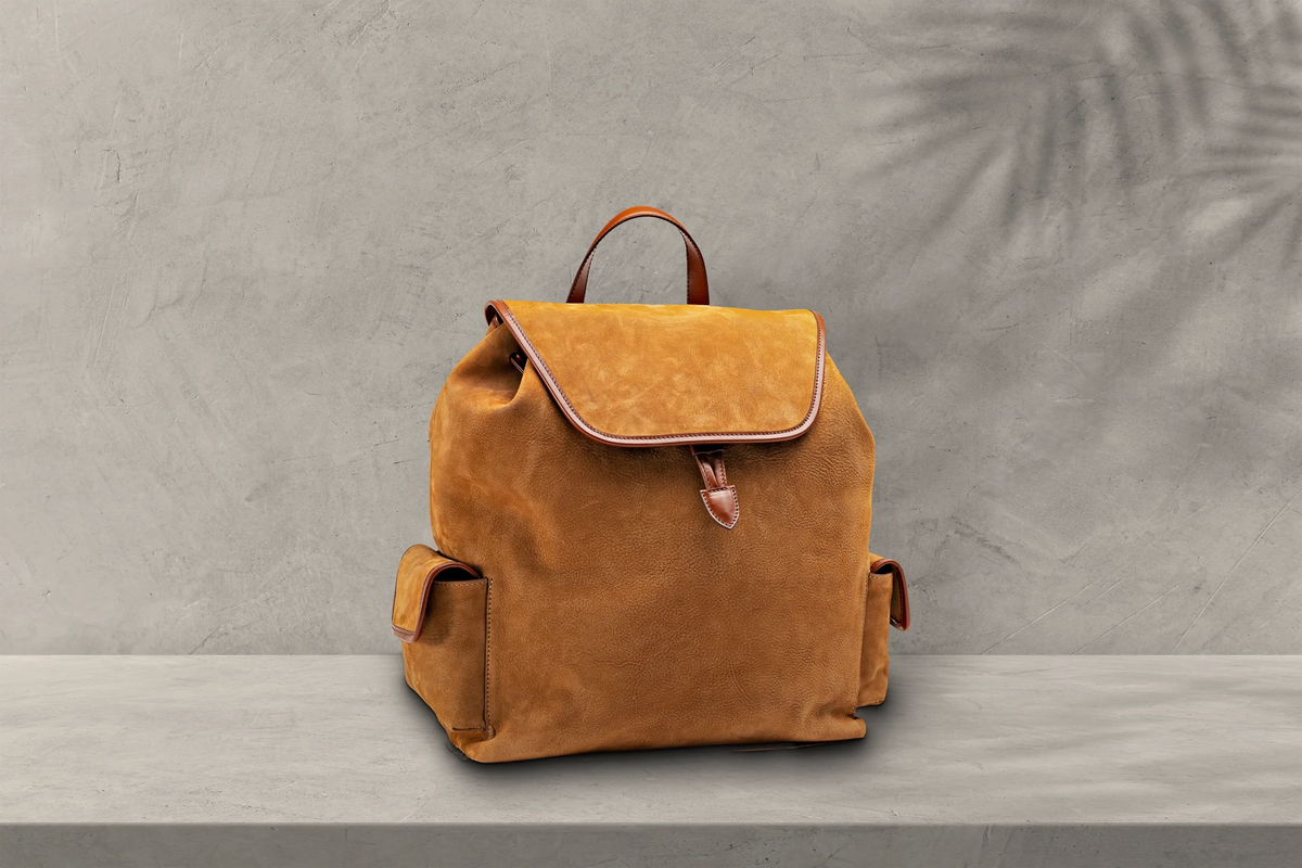 Bosphorus LeatherVoyager Backpack - Nubuck Camel