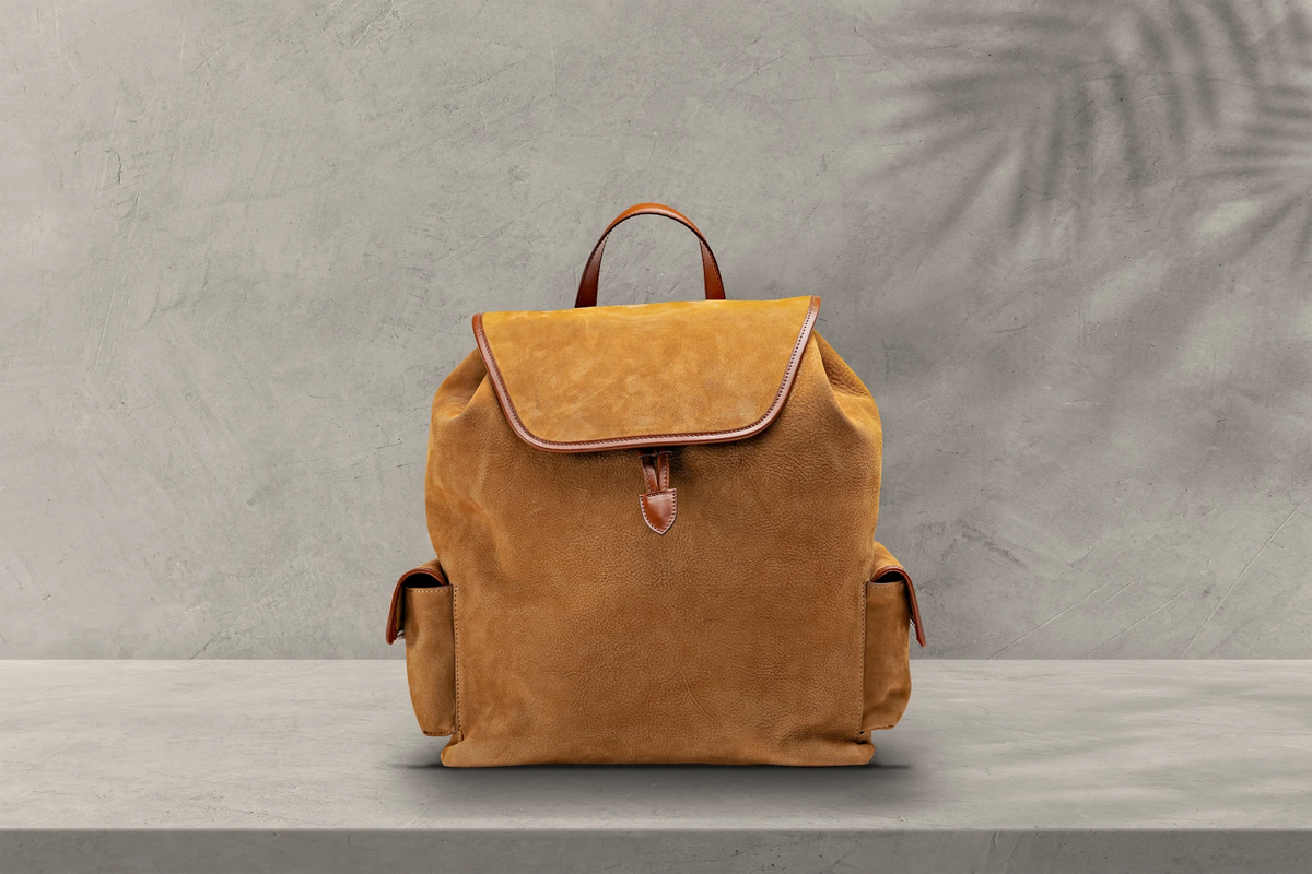 Bosphorus LeatherVoyager Backpack - Nubuck Camel