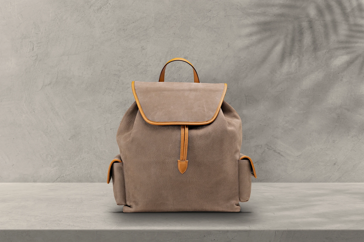 Bosphorus LeatherVoyager Backpack - Nubuck Grey