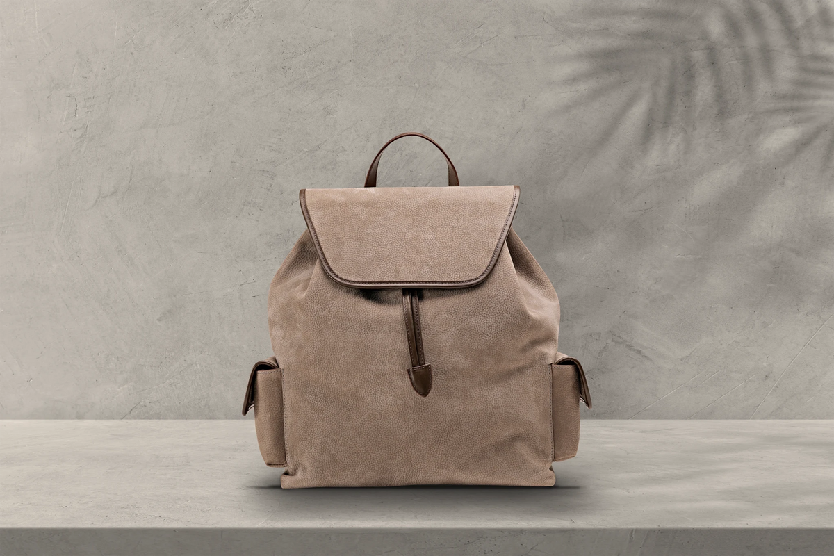 Bosphorus LeatherVoyager Backpack - Nubuck Grey