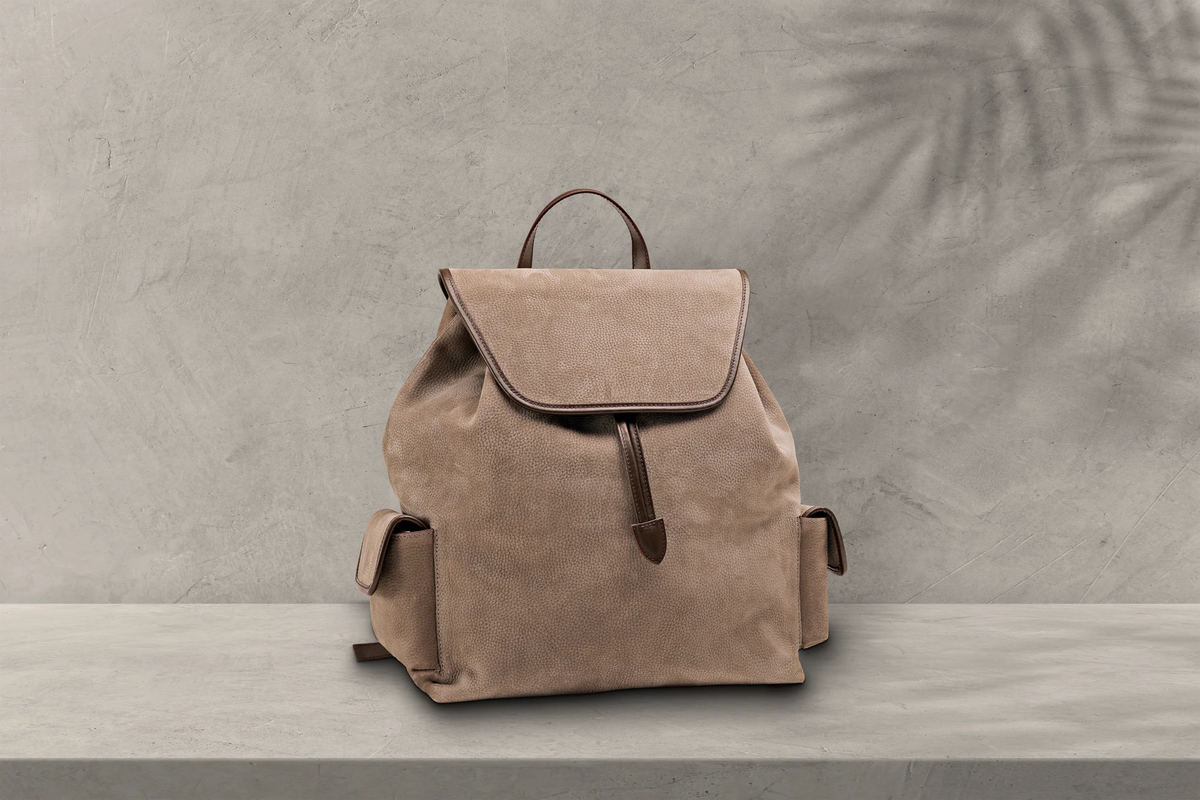 Bosphorus LeatherVoyager Backpack - Nubuck Grey